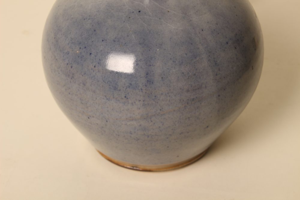 Paire de lampes en grès émaillé bleuté – Image 3