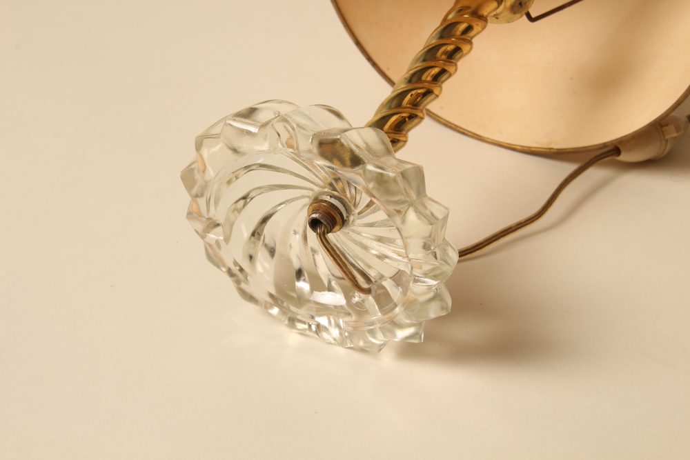 Paire de lampes à abat-jour fleuris peints à la main – Image 3