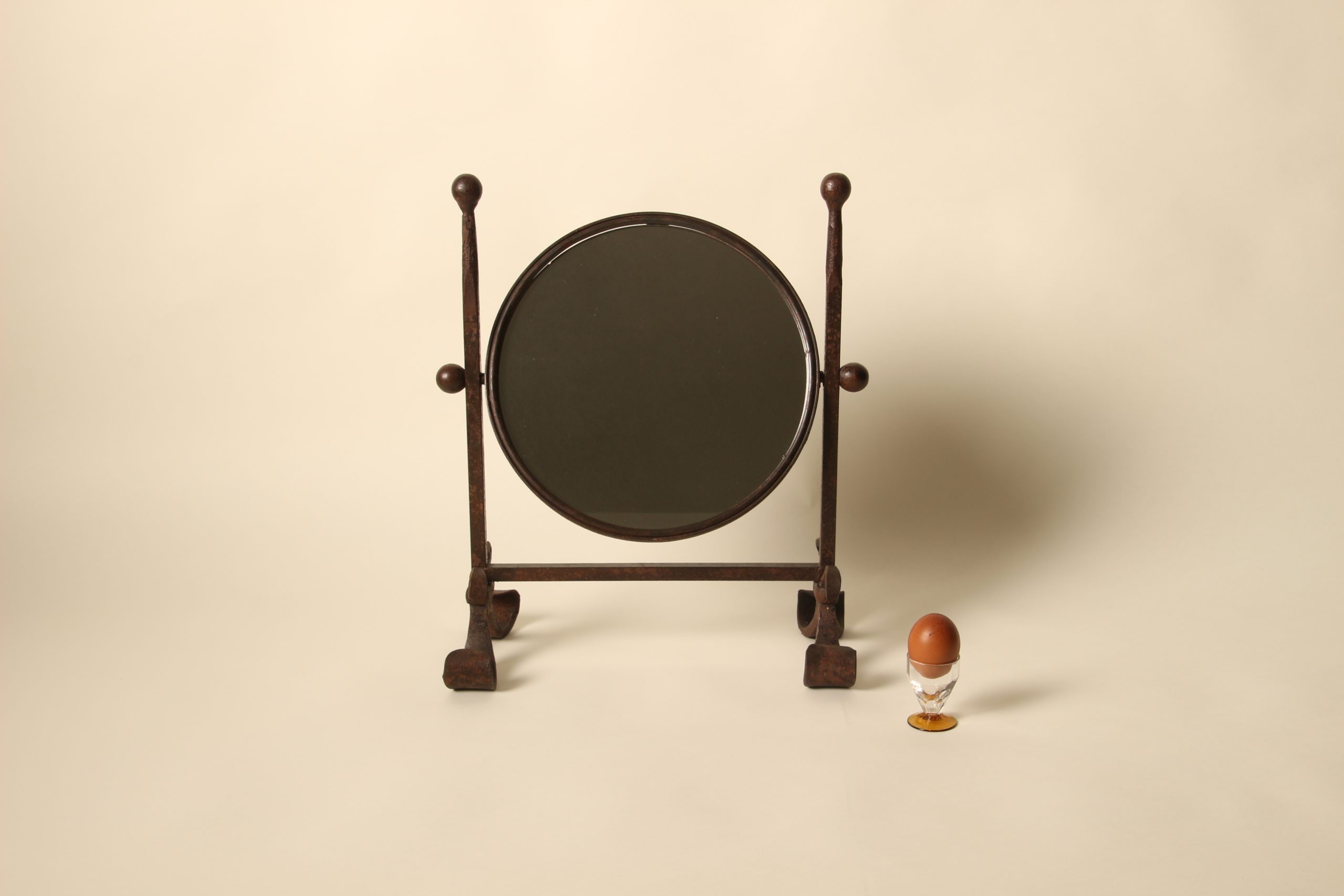 Miroir Brutaliste en fer forgé