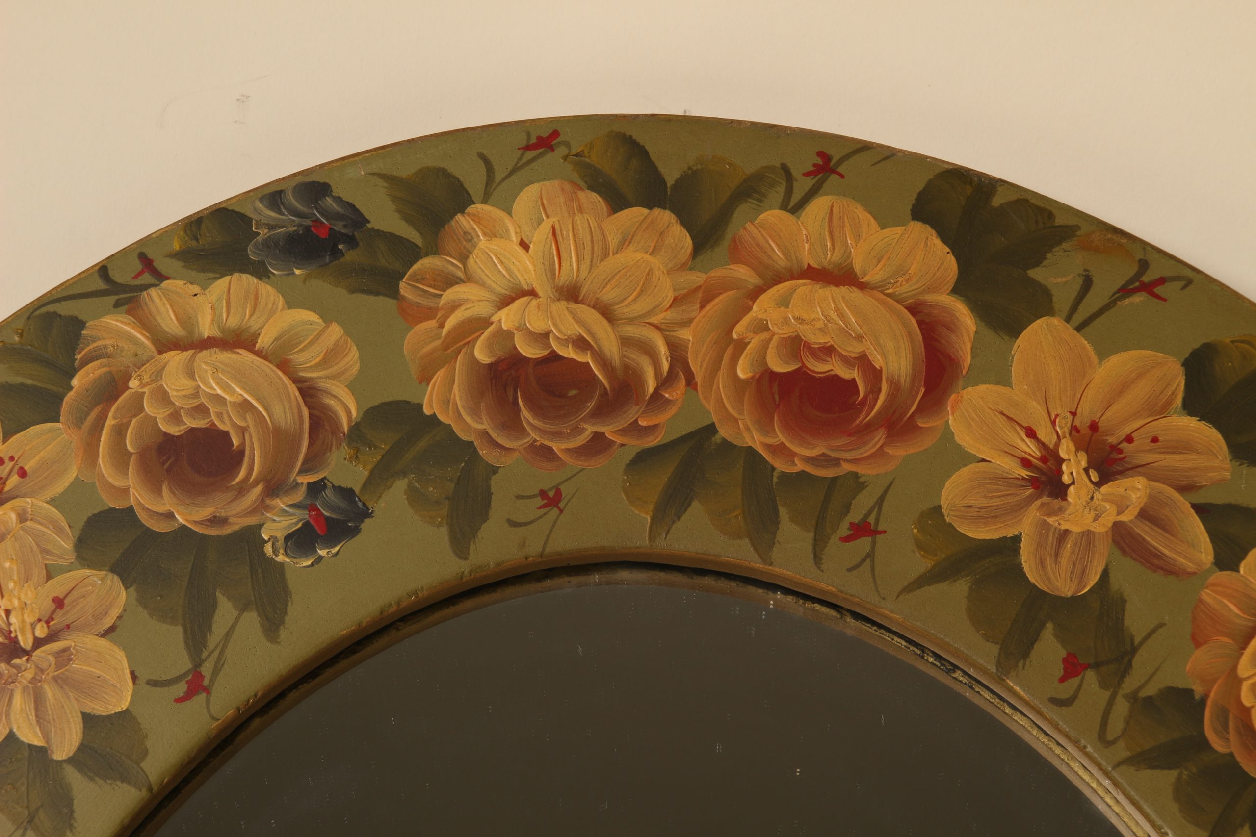 Miroir oval en bois peint à la main – Image 4