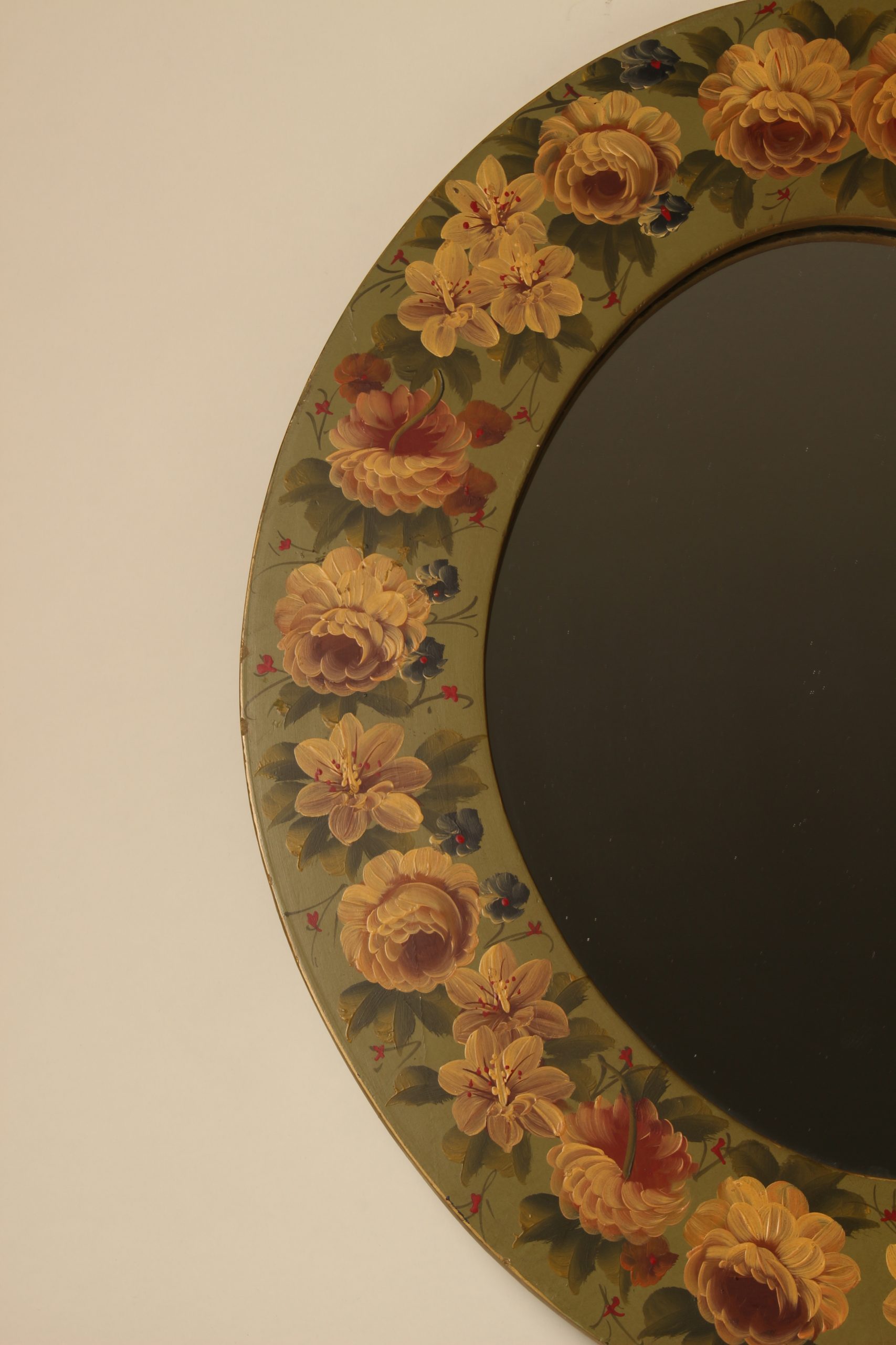 Miroir oval en bois peint à la main – Image 11