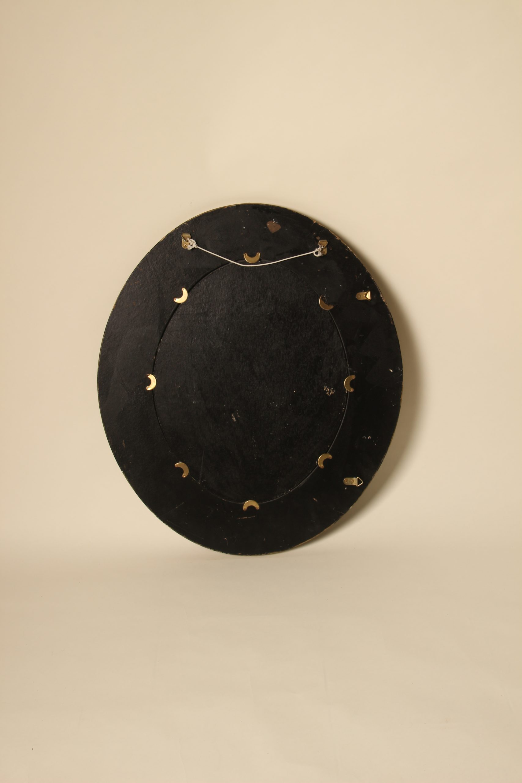 Miroir oval en bois peint à la main – Image 3