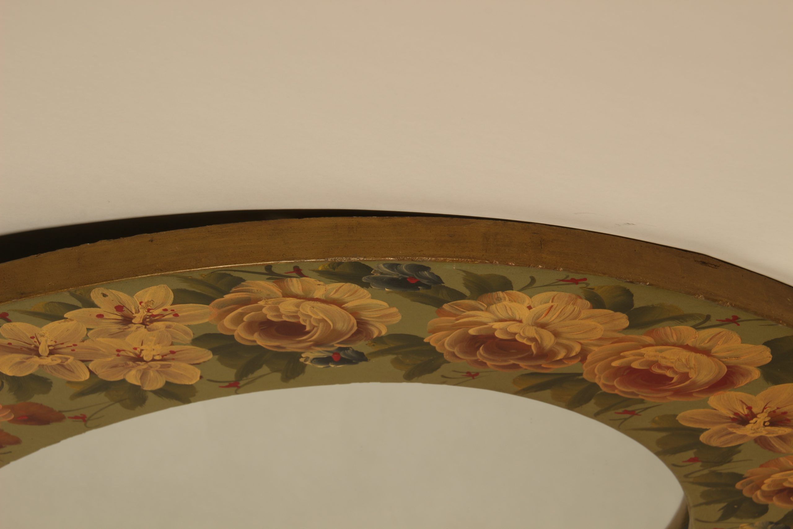 Miroir oval en bois peint à la main – Image 8