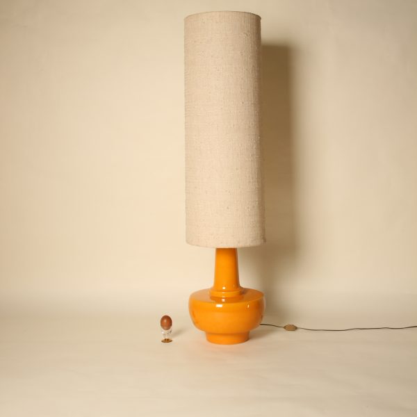 Lampe de sol 70's orange