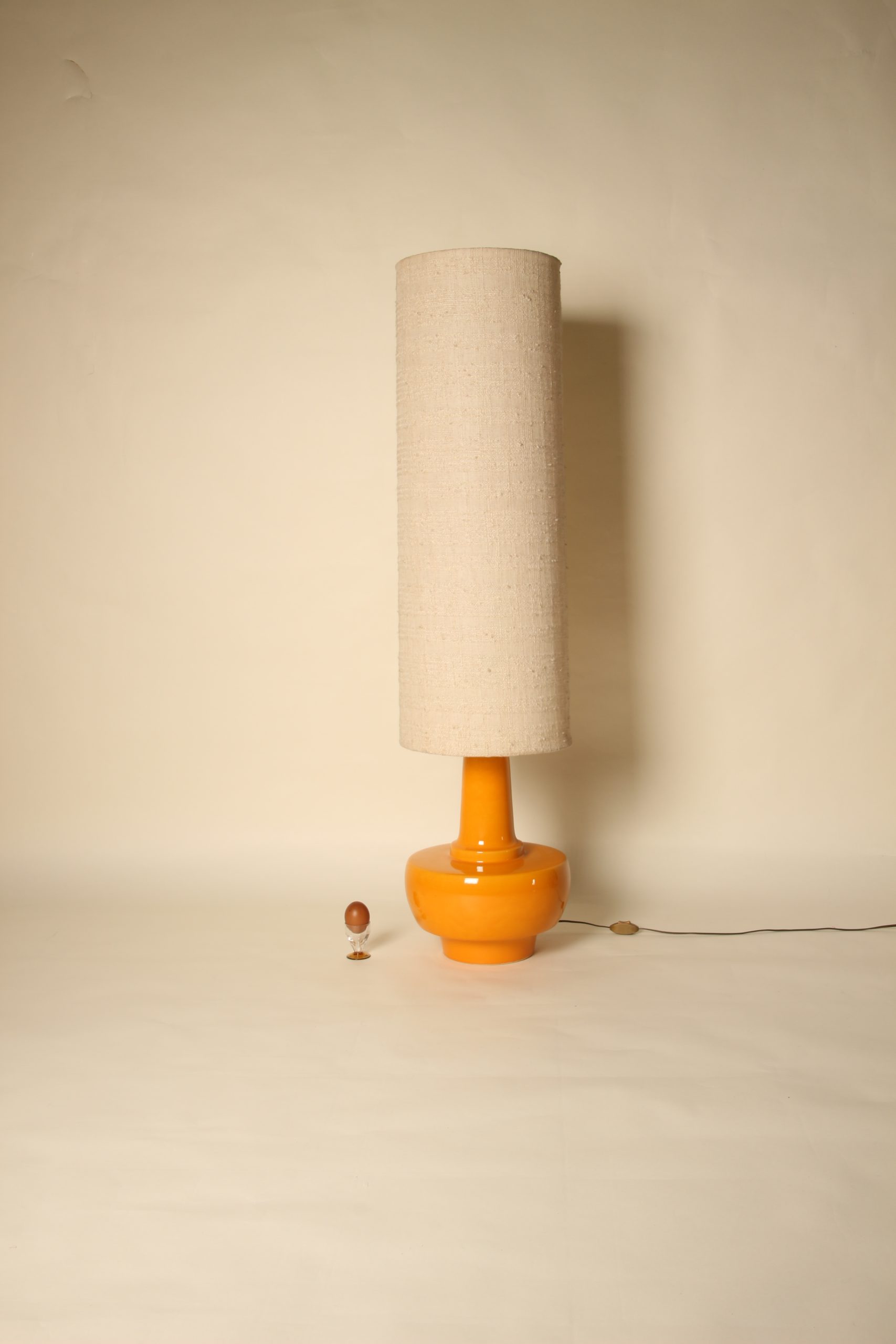Lampe de sol 70's orange