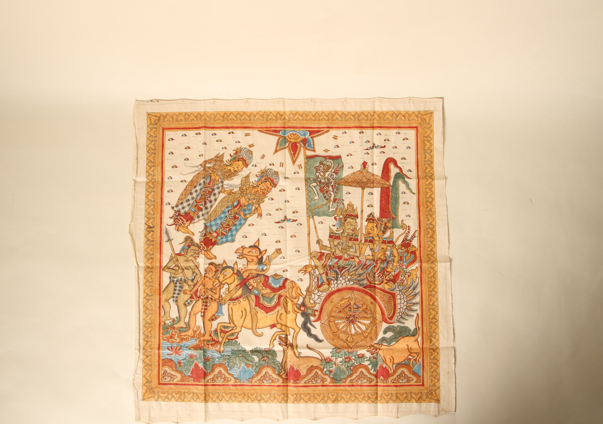 Toile de Kamasan Balinaise peinte à la main – Image 4