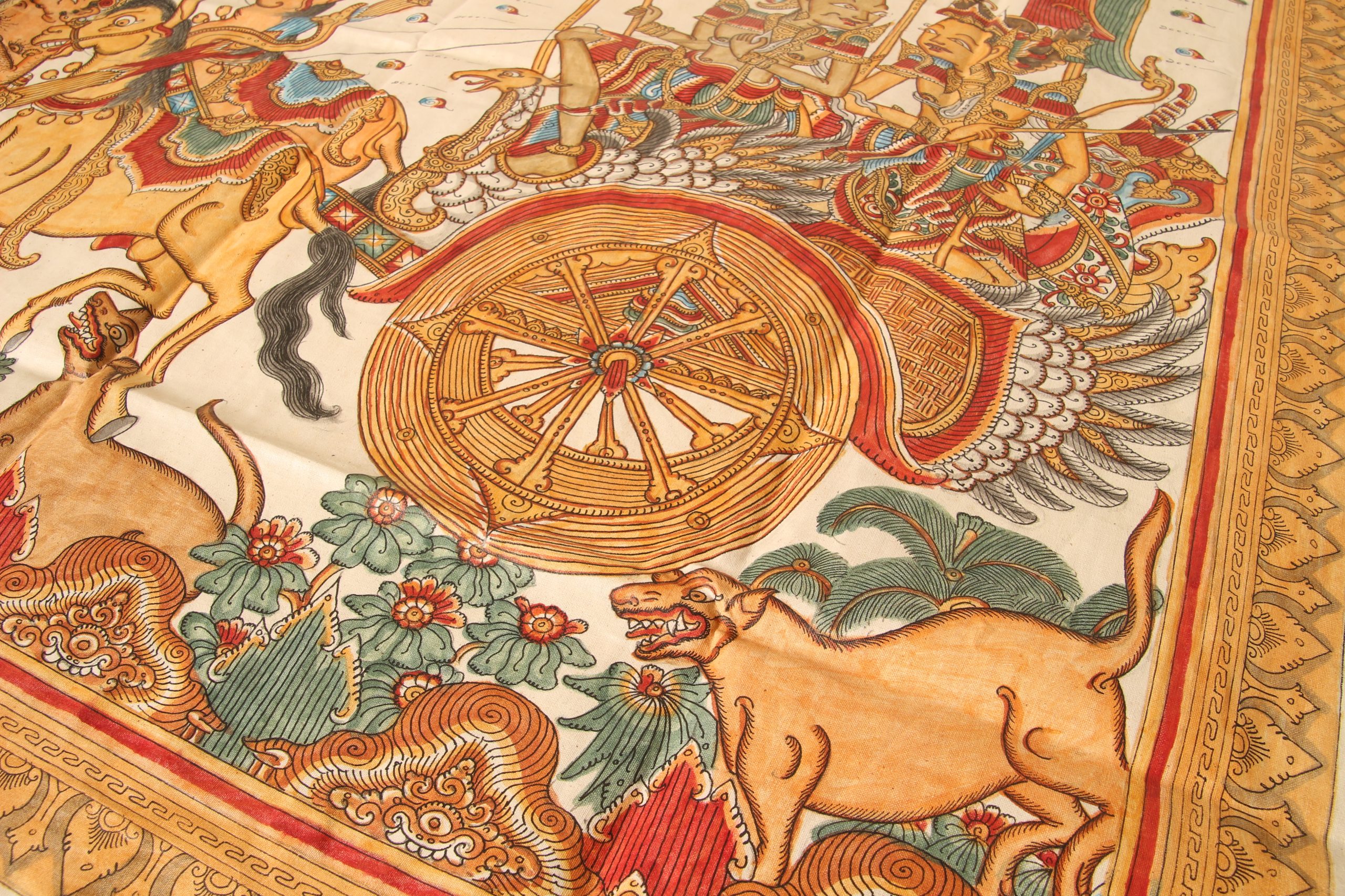 Toile de Kamasan Balinaise peinte à la main – Image 5