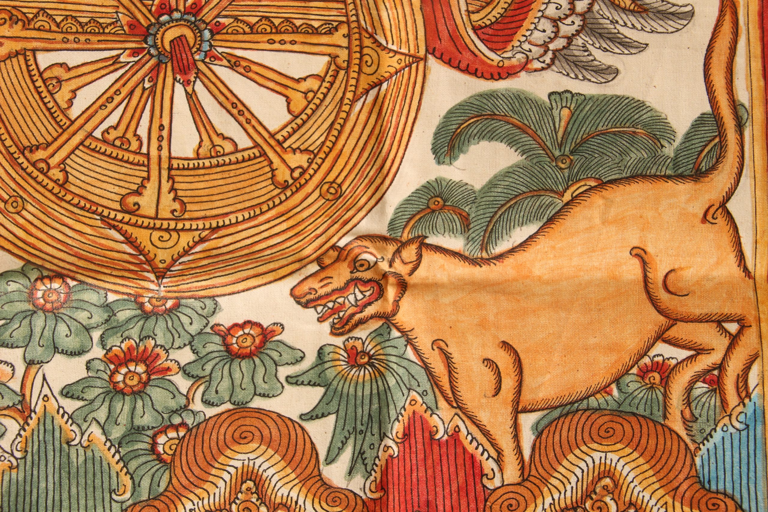 Toile de Kamasan Balinaise peinte à la main – Image 7