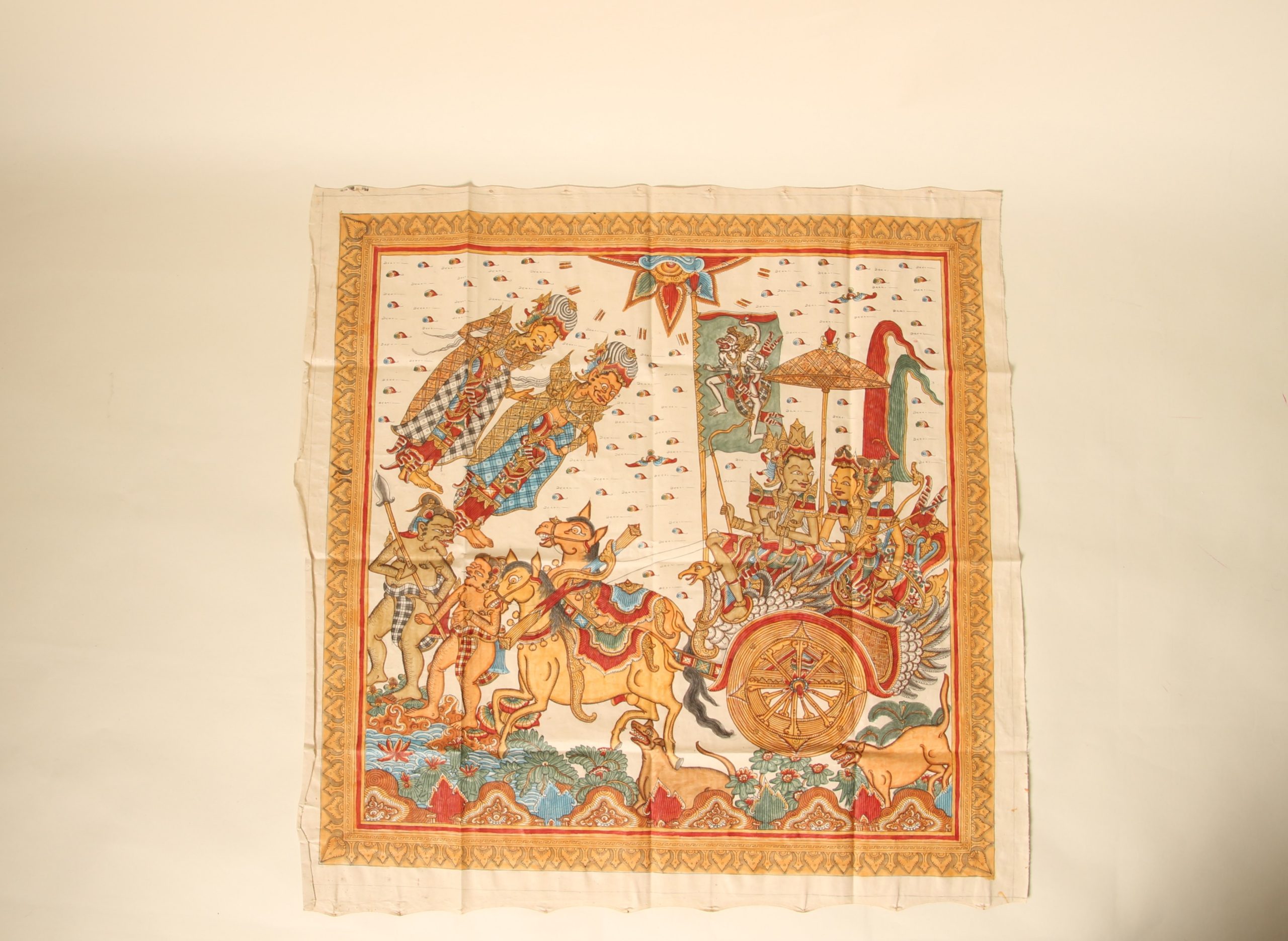 Toile de Kamasan Balinaise peinte à la main – Image 12